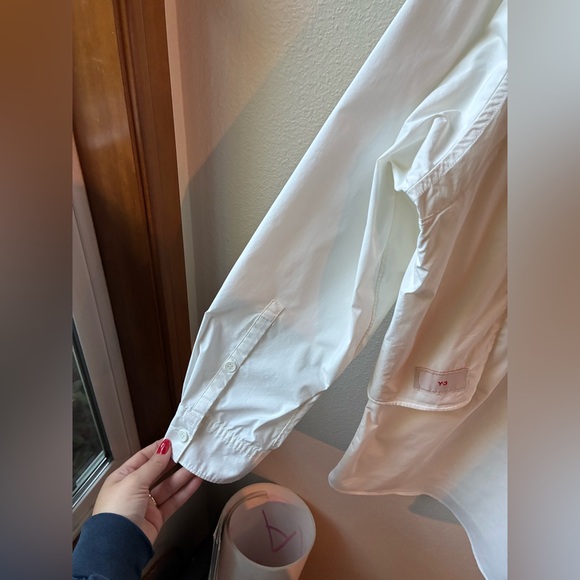 Men’s Adidas Y-3 Button Up Shirt in color Off-White (Size:XXL) - Picture 11 of 16